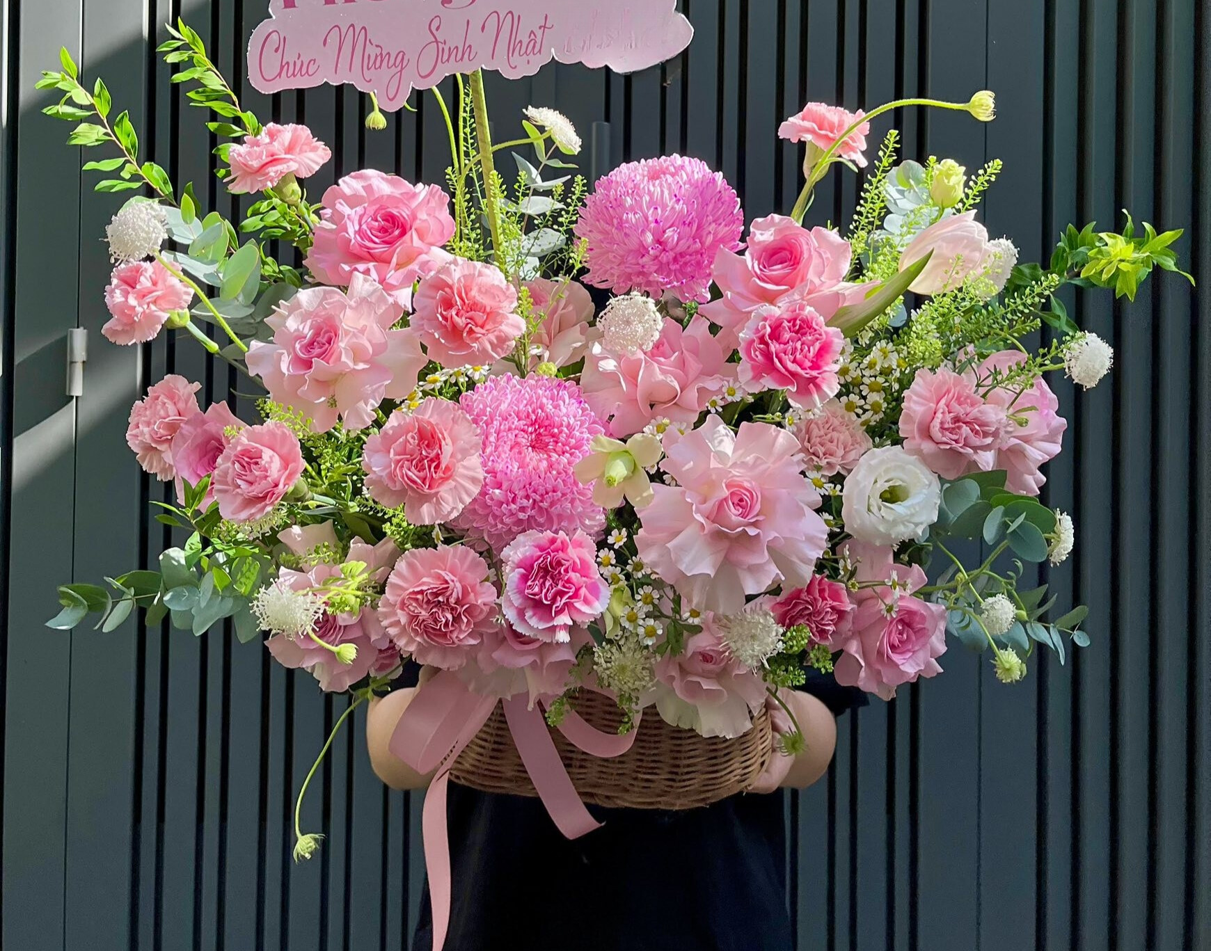 Giỏ Hoa Tươi Chúc Mừng