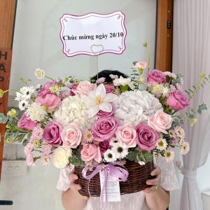 Lẵng Hoa Mừng Ngày phụ nữ Việt Nam 20/10