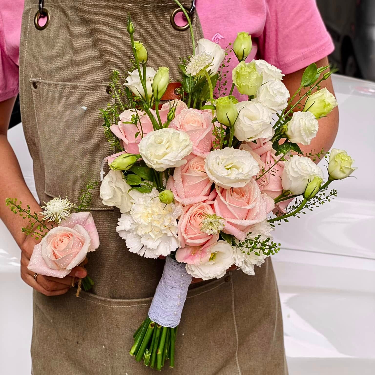 Hoa Cưới Cầm Tay Tone Hồng