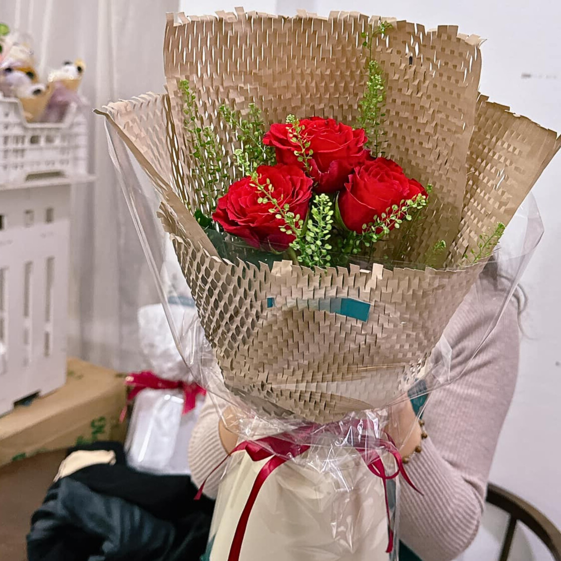 Bó hoa tươi 3 bông