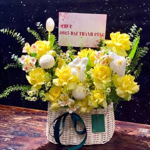 Giỏ Hoa Tươi Khai Trương