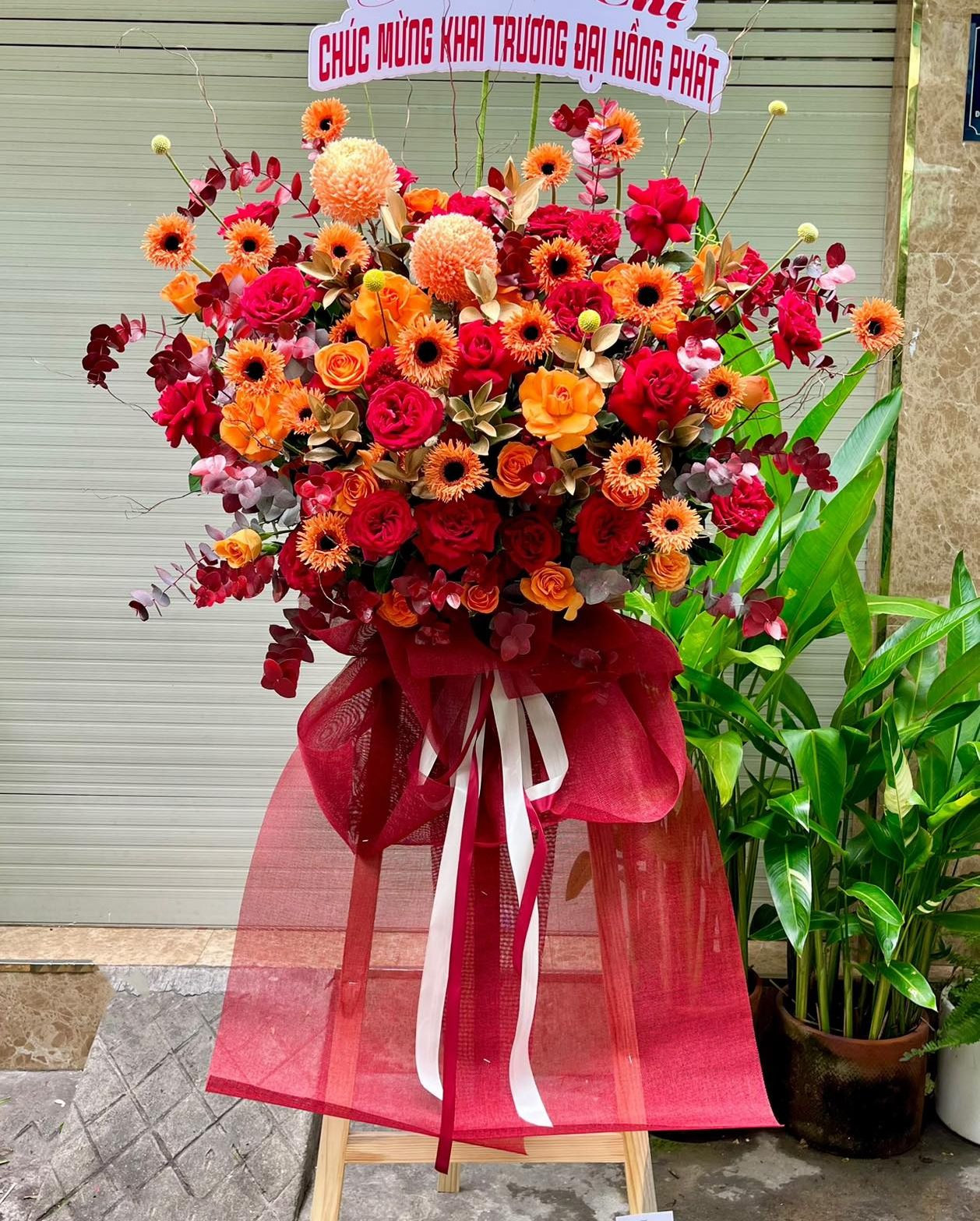 Lẵng Hoa Khai Trương Sang Trọng