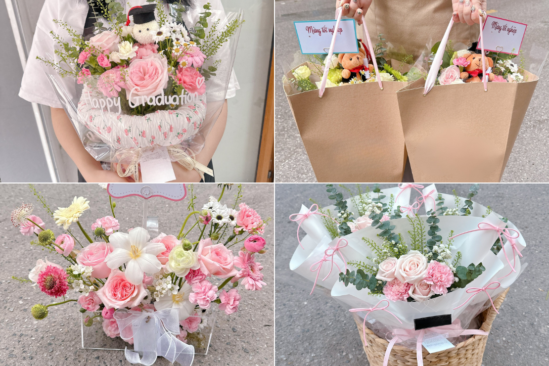 Tham khảo mẫu hoa tươi tốt nghiệp tại Bình Xuyên đẹp giá rẻ